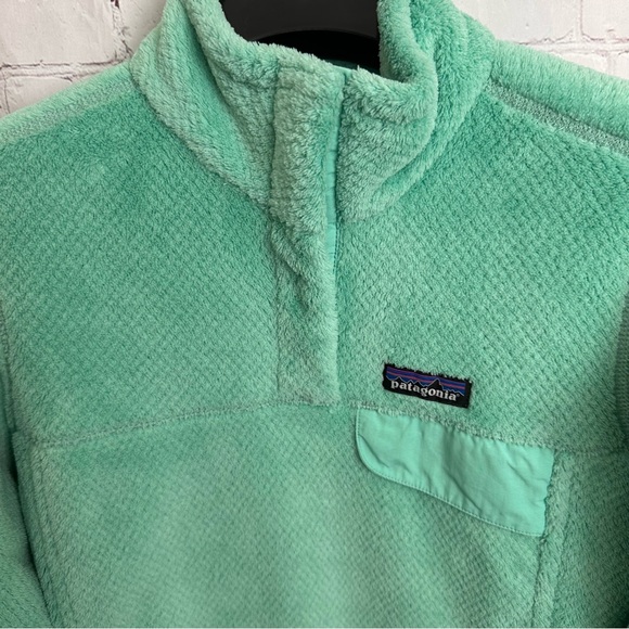 Patagonia Women Size S Re-Tool Snap-T Fleece Pullover Jacket Teal - Picture 3 of 7
